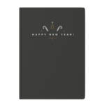 Siyah Happy New Year Defter