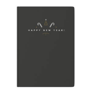 Siyah Happy New Year Defter