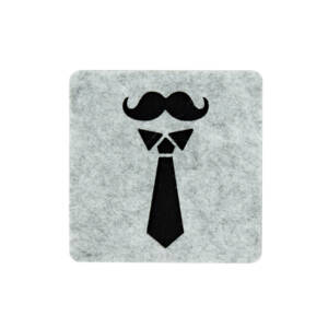 Kravat Detaylı Keçe Bardak Altlığı