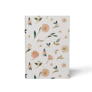 Pastel Çiçek Desenli Defter