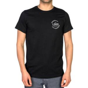 Siyah Basic Baskili Tshirt