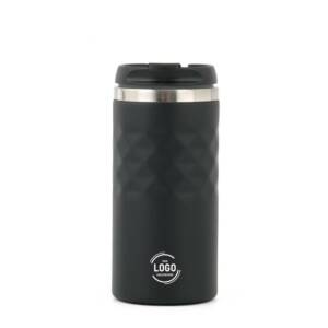 Özel Logo Baskılı Çelik Bardak Termos - 300 ml - Siyah