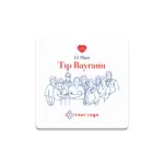 Tıp Bayramı Taş Bardak Altlığı
